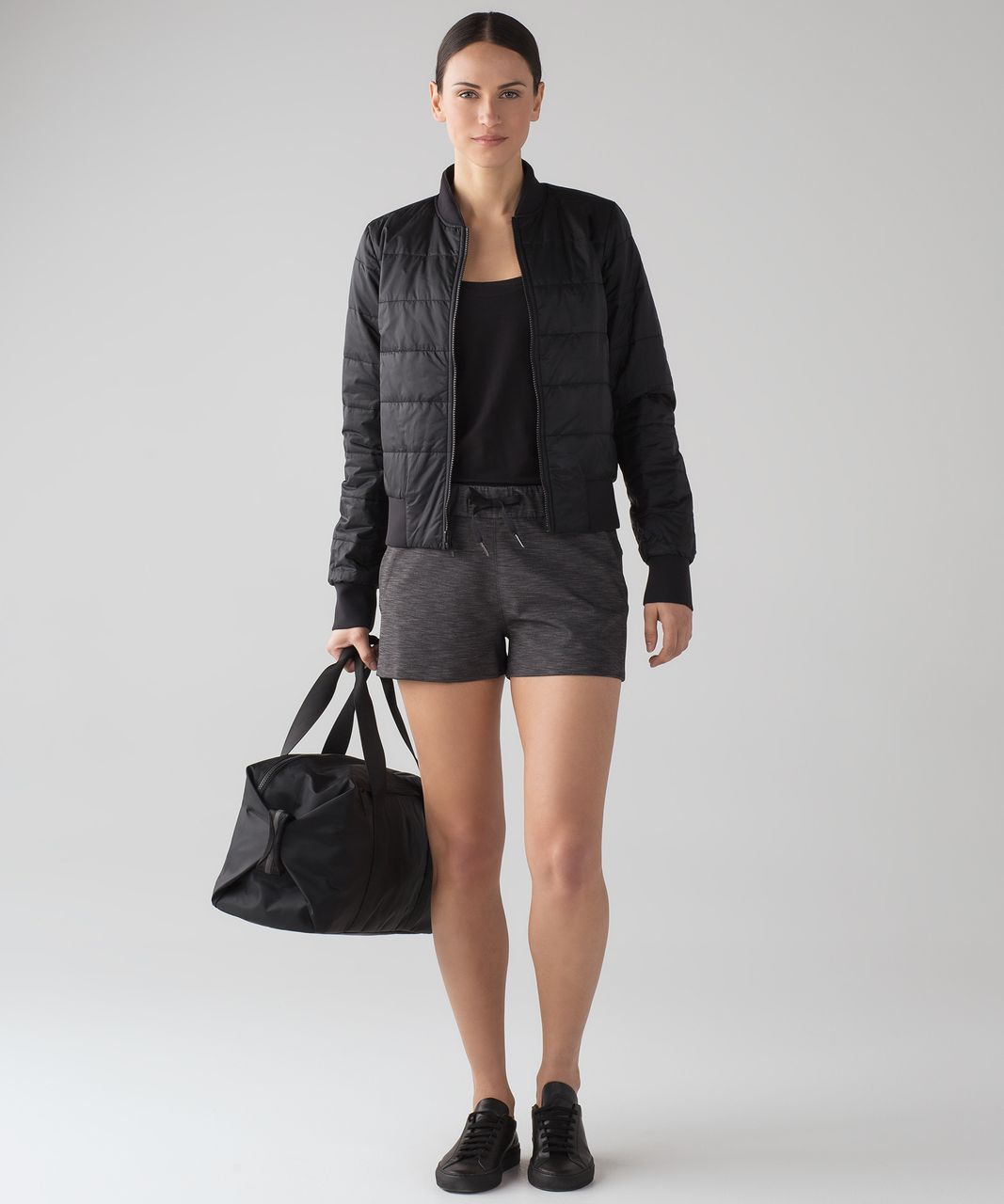 Lululemon On The Fly Short (3") - Heathered Black