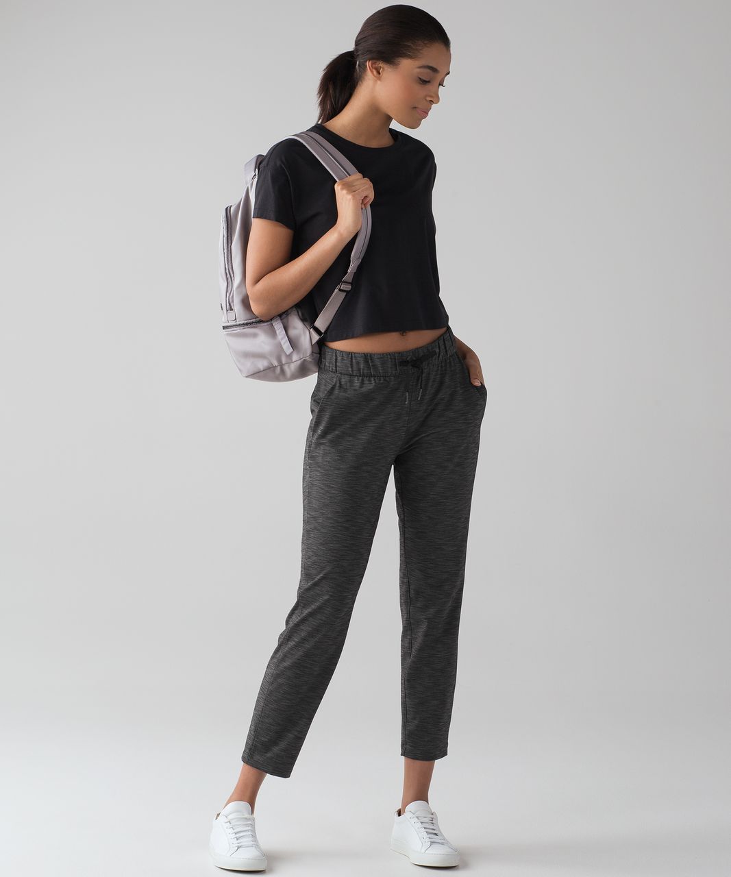Lululemon On The Fly Pant (28") - Heathered Black (First Release)
