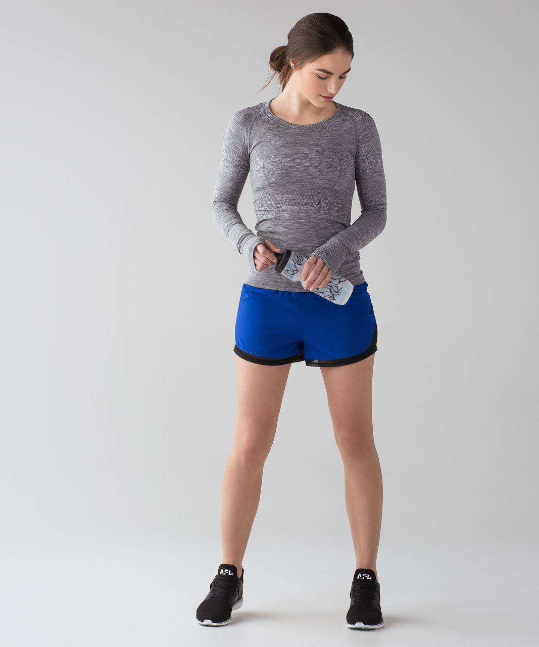 Lululemon Two With One Short (Reversible 3") - Black / Jet Stream