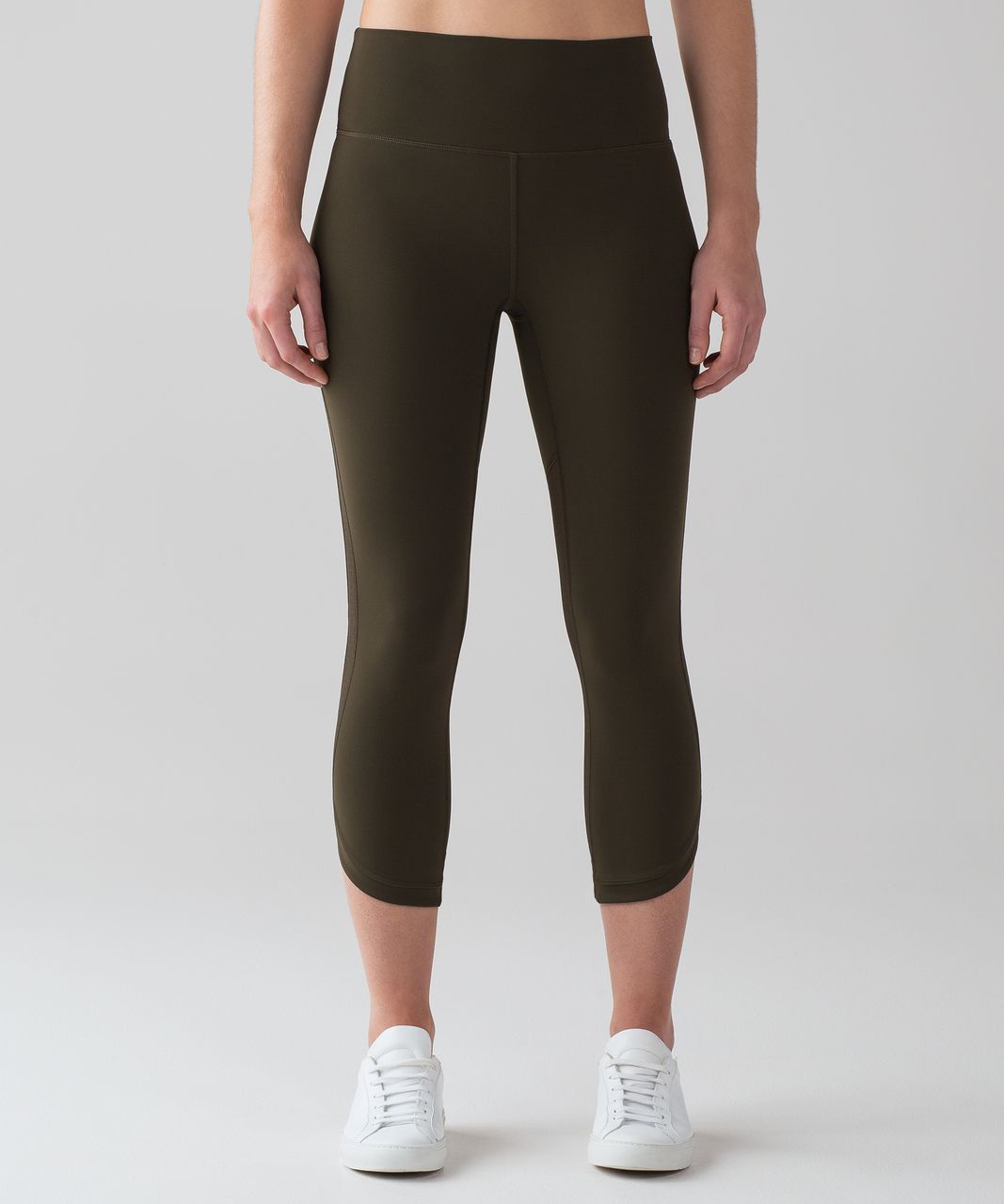 Lululemon Revitalize Crop (21") - Dark Olive