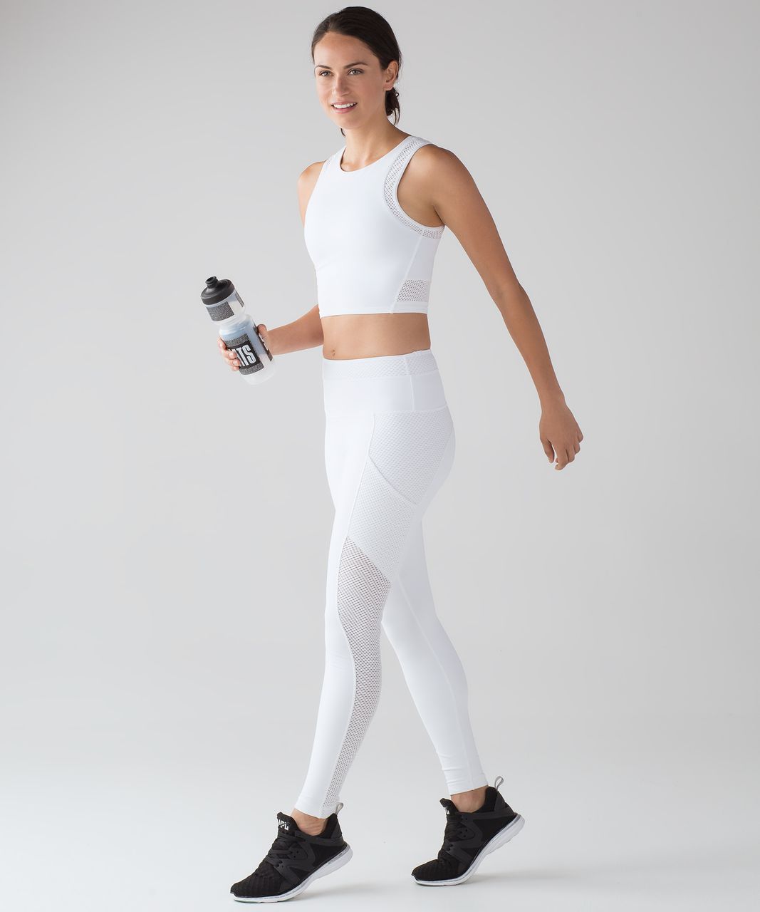 Lululemon Mind Over Miles Crop (17 ) - White - lulu fanatics