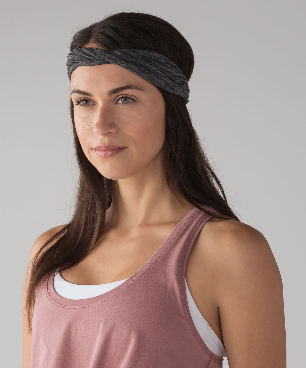 Lululemon Meshed Up Headband - Heathered Black / Black