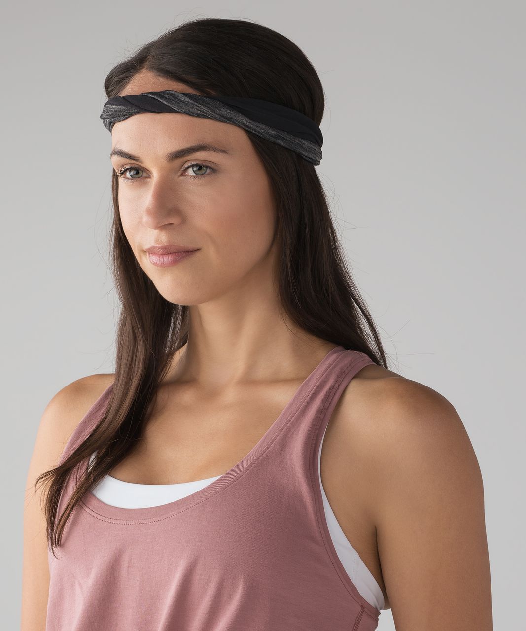 Lululemon Meshed Up Headband - Heathered Black / Black