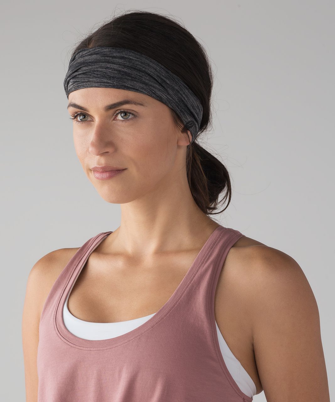 Lululemon Meshed Up Headband - Heathered Black / Black