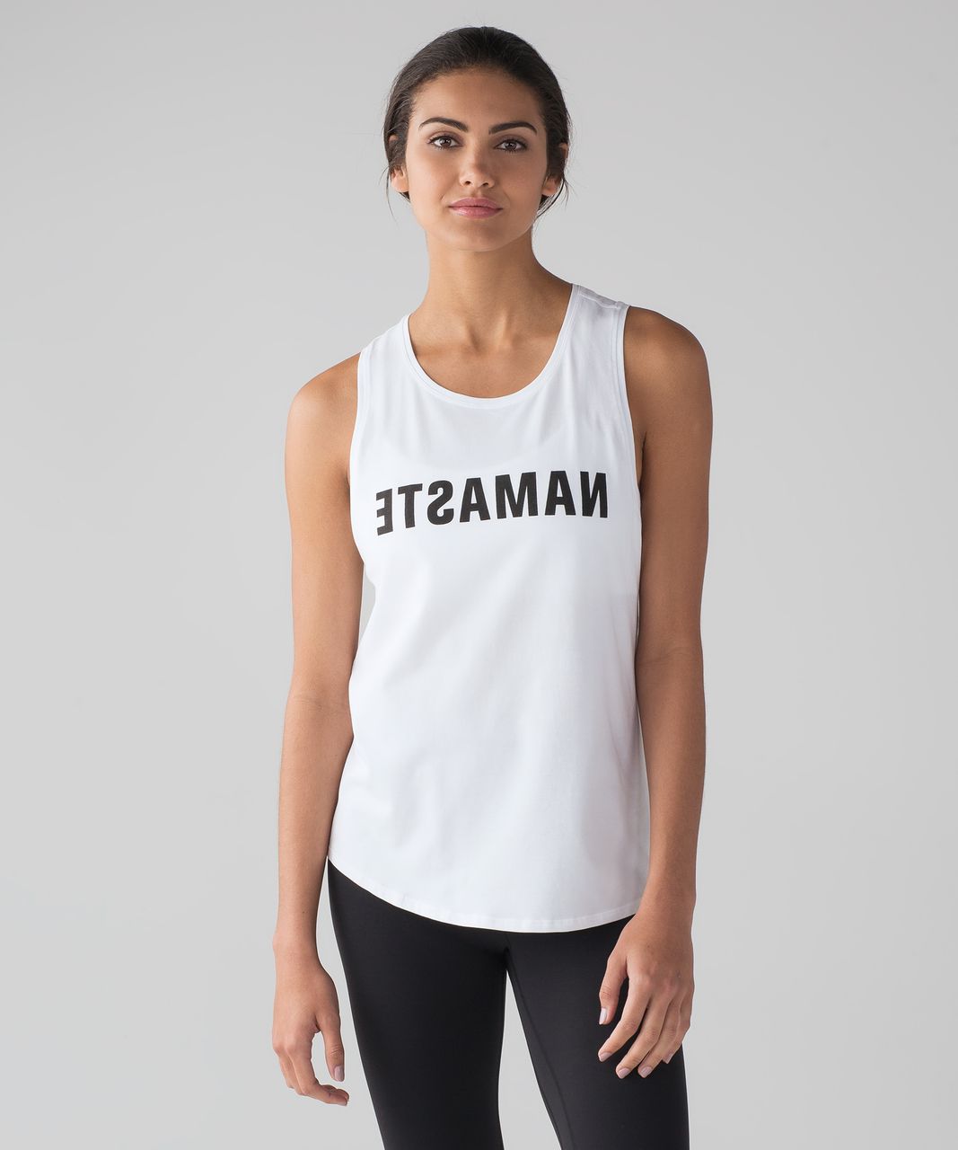 Lululemon Muscle Love Tank (Namaste) - White - lulu fanatics