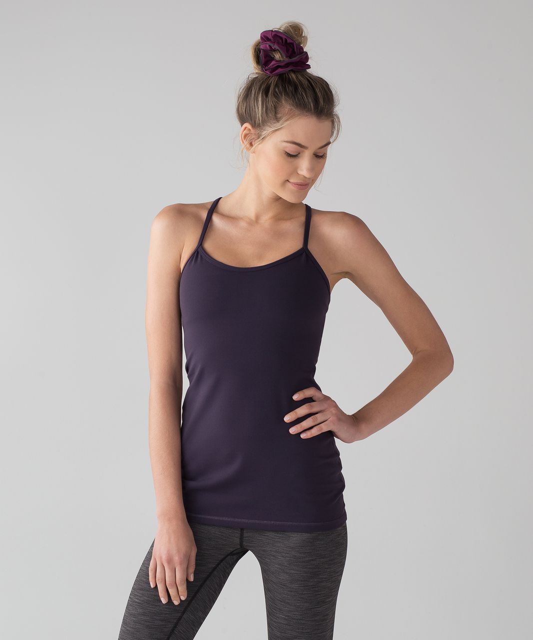 Lululemon Power Y Tank (Luon) - Black Grape