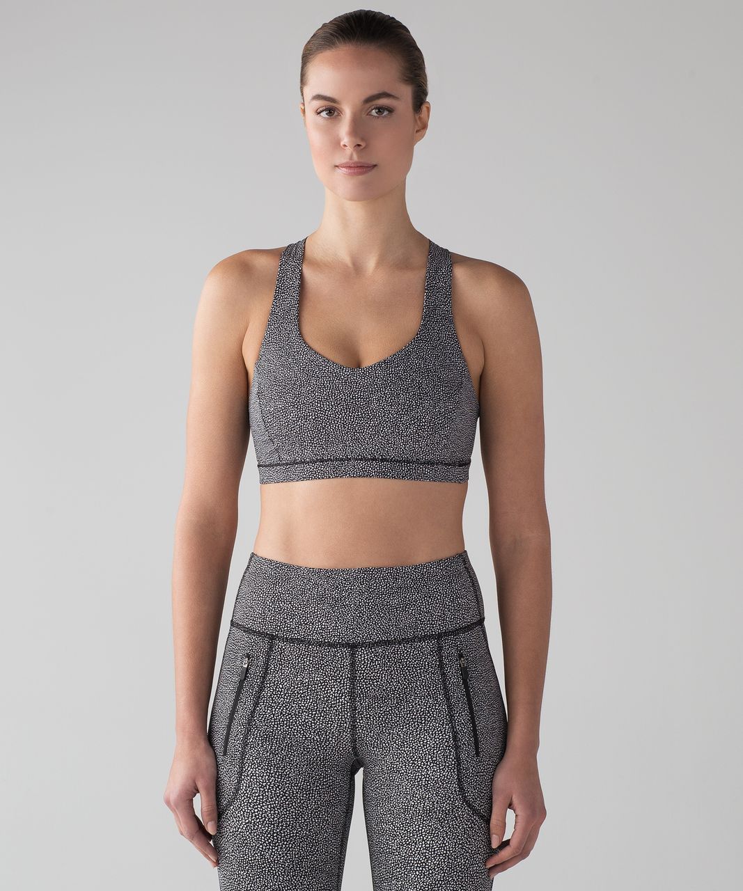 Lululemon Free To Be Serene Bra - Chakra Print Alpine White Black