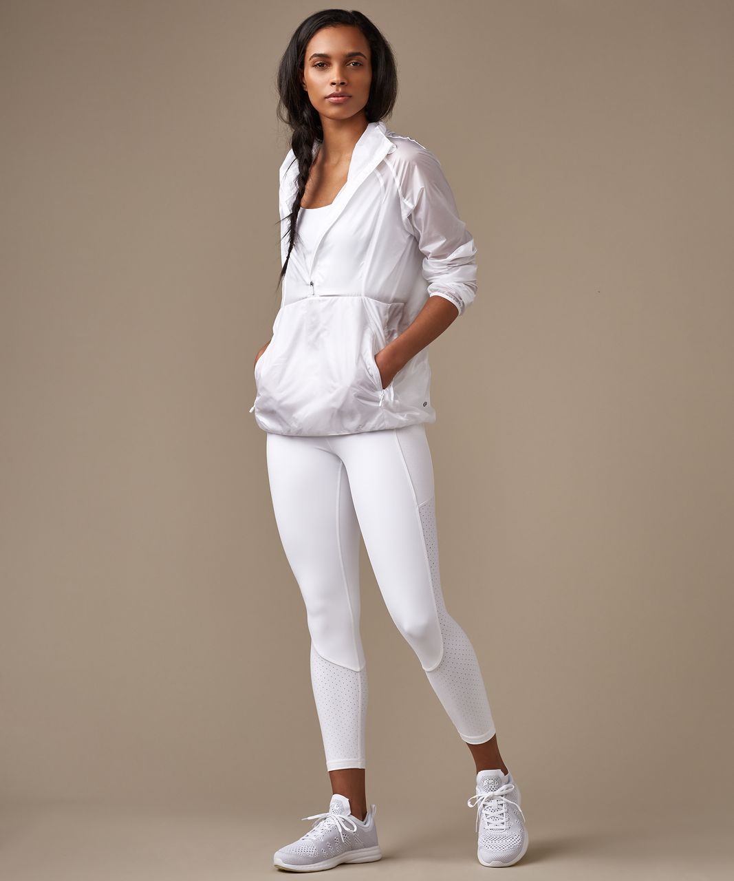 Lululemon Mind Over Miles Crop (17 ) - White - lulu fanatics