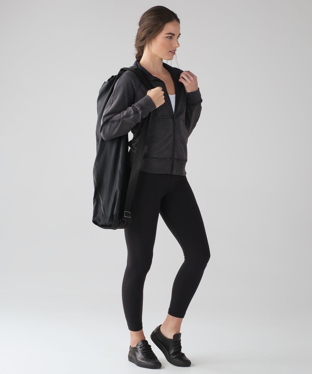 Lululemon Loop Back Hoodie - Acid Rubber Dye Black