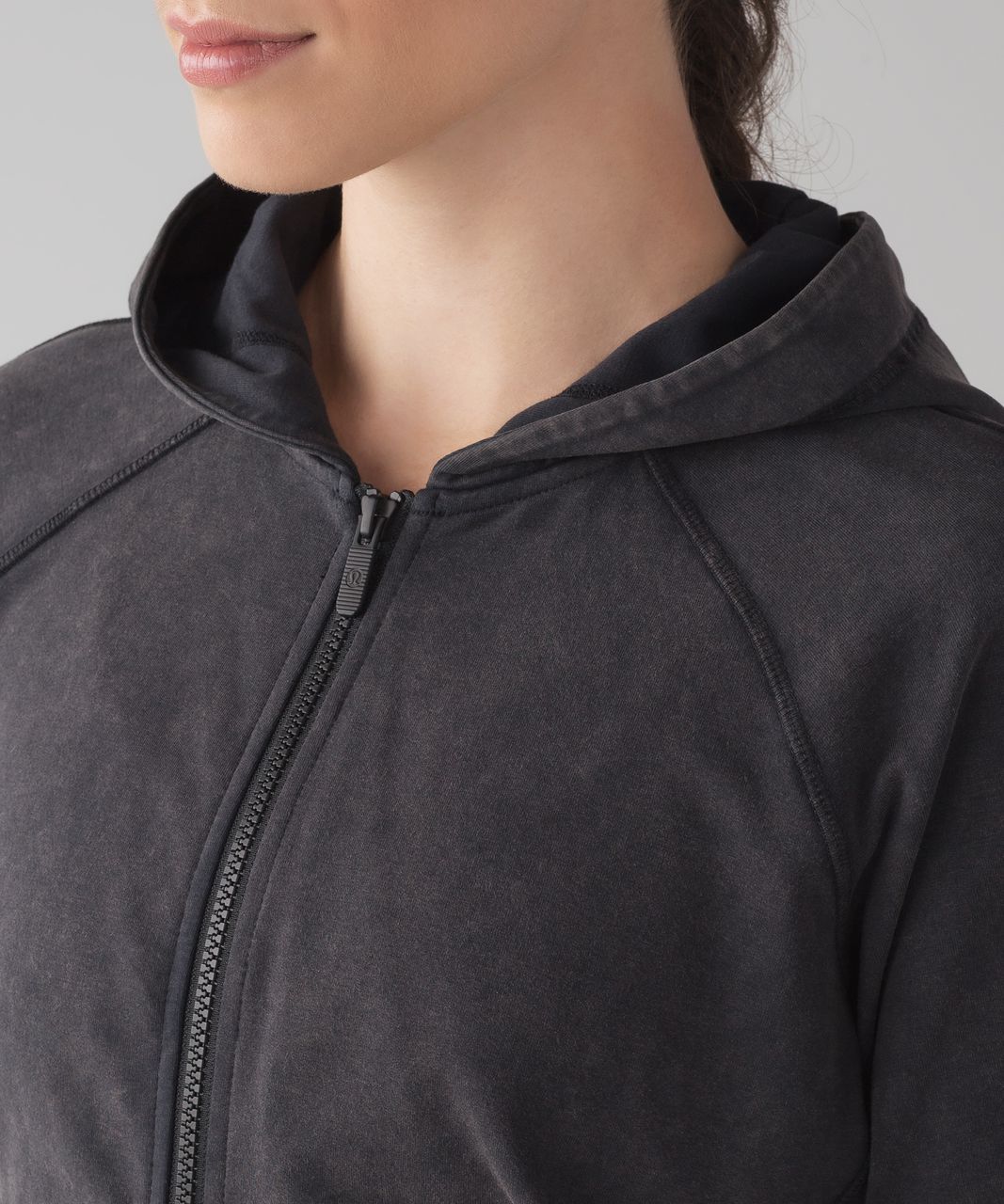 Lululemon Loop Back Hoodie - Acid Rubber Dye Black