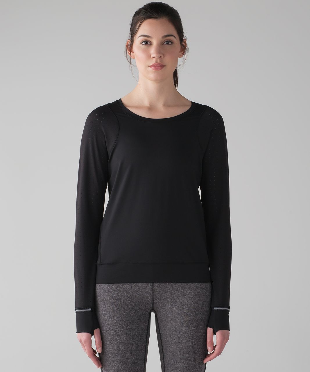 Lululemon Mind Over Miles Long Sleeve - Black - lulu fanatics