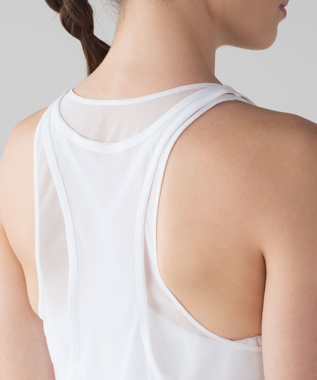 Lululemon S 6 8 Sculpt Tank ll Top White Old Style Mesh Back READ No Size