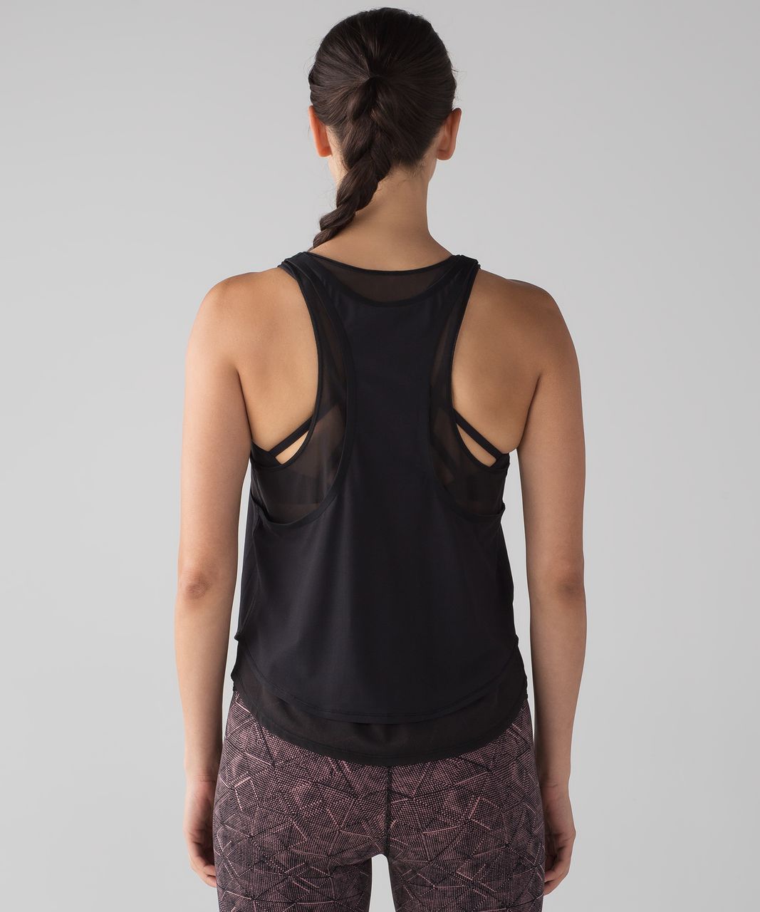 Flyweight Tank - Black Mesh Tank Top