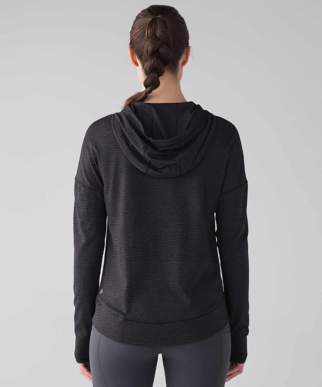 Lululemon GridLiner Fleece Hoodie - Heathered Black - lulu fanatics