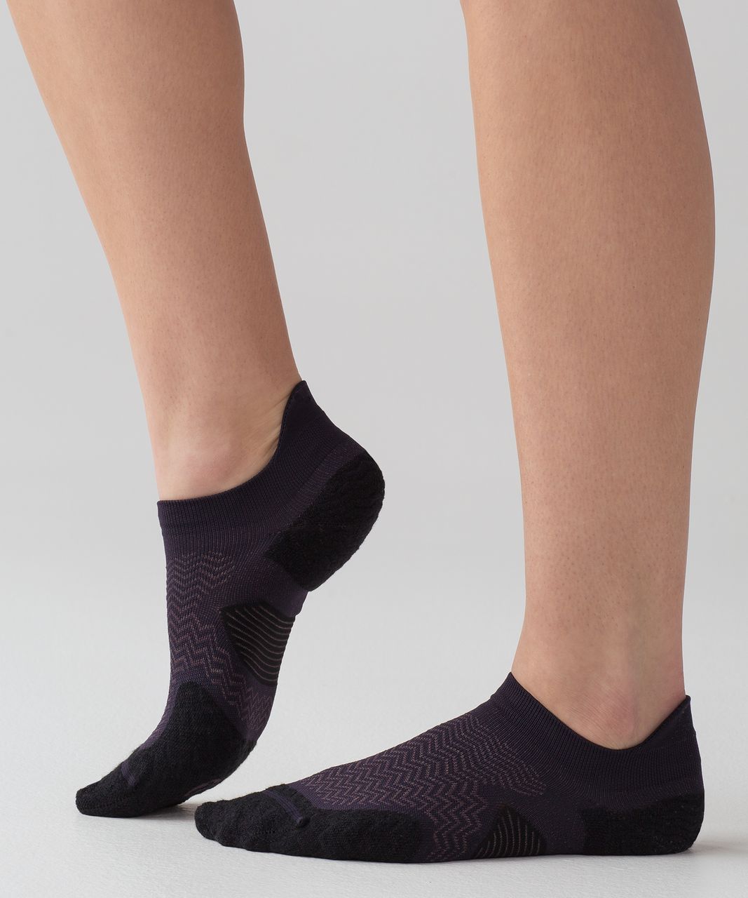 Lululemon Speed Sock *Silver - Black Grape / Black Currant