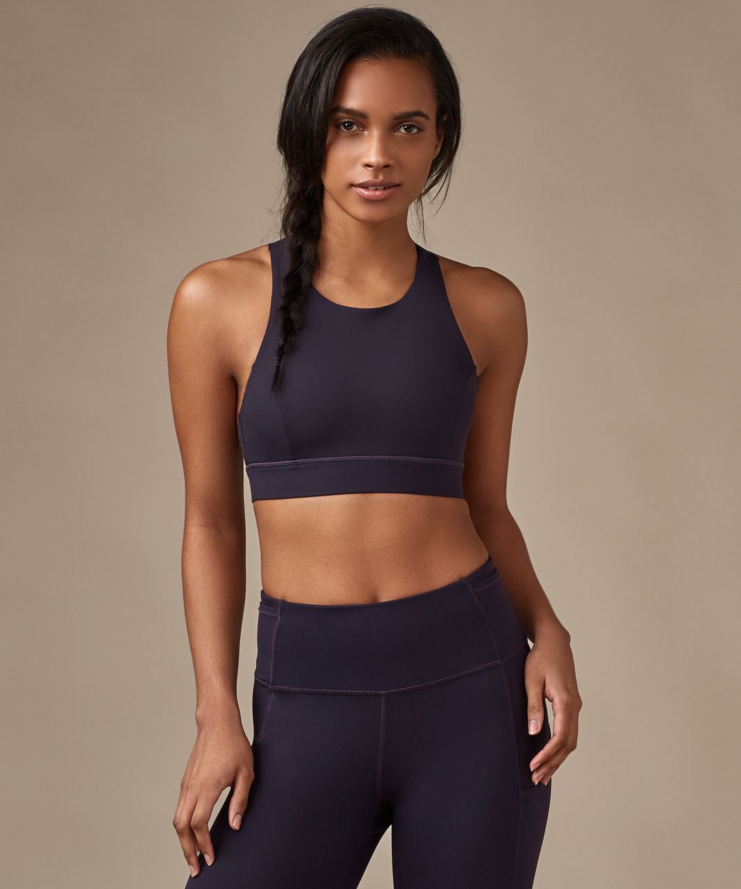 Lululemon Fast & Free Bra (Nulux) - Black Grape