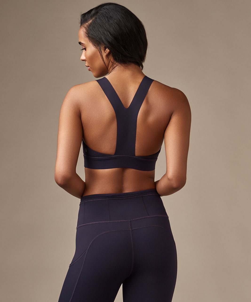 Lululemon Fast & Free Bra (Nulux) - Black Grape