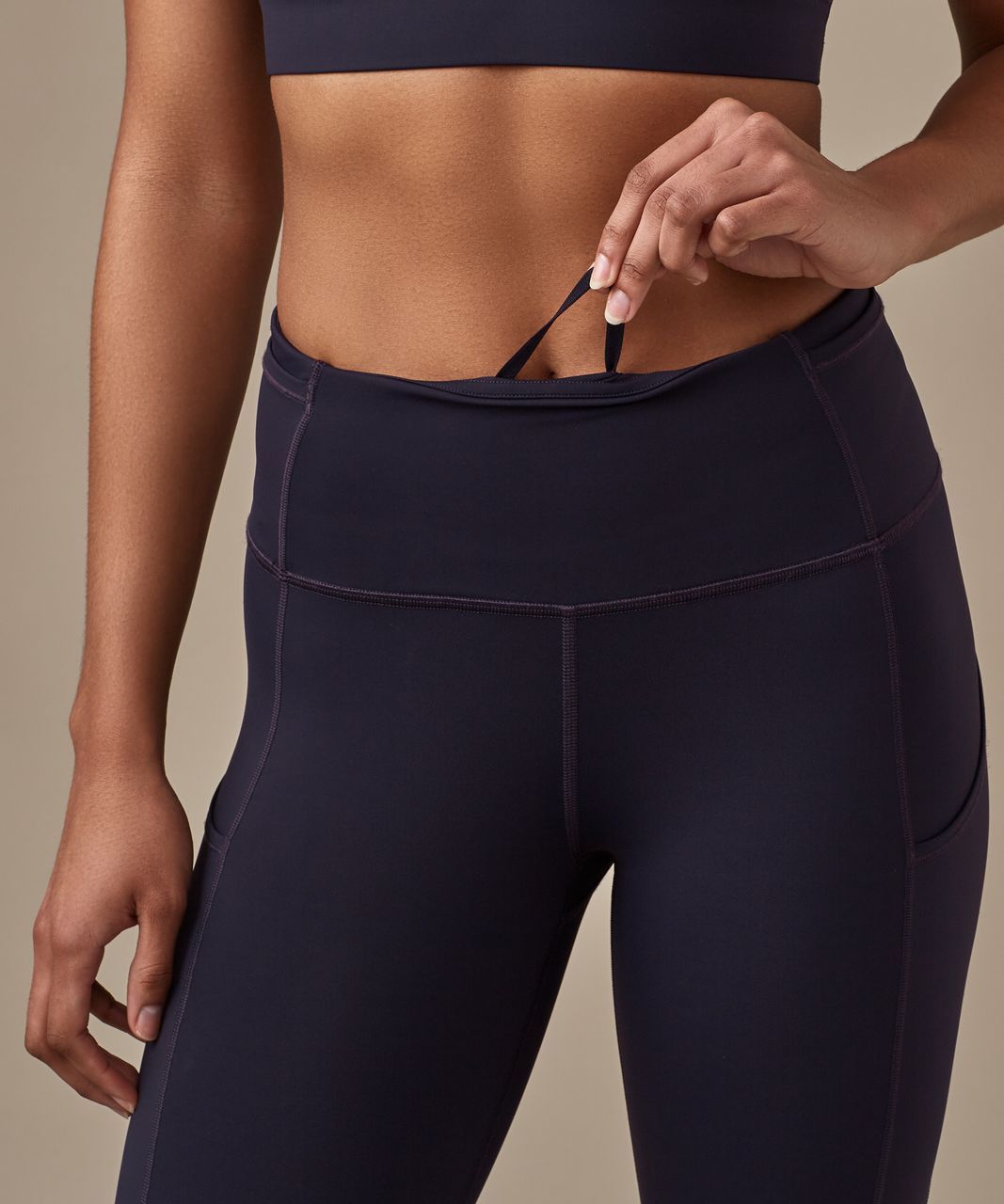 Lululemon Fast & Free 7/8 Tight (Nulux 25") - Black Grape