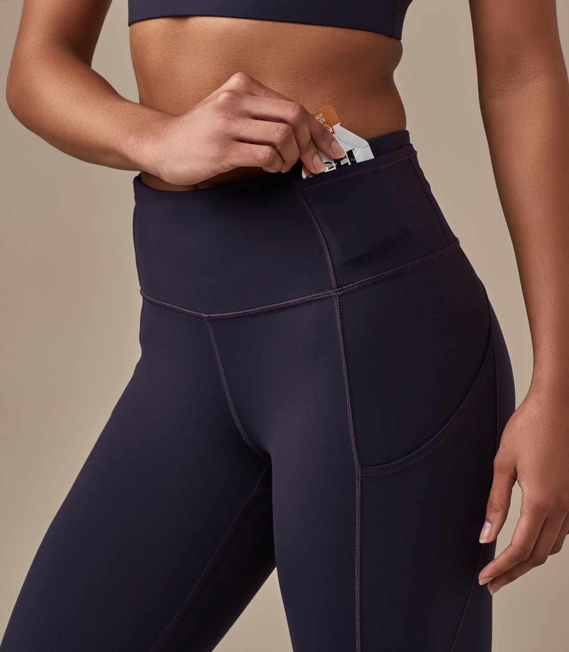 Lululemon Fast & Free 7/8 Tight (Nulux 25") - Black Grape