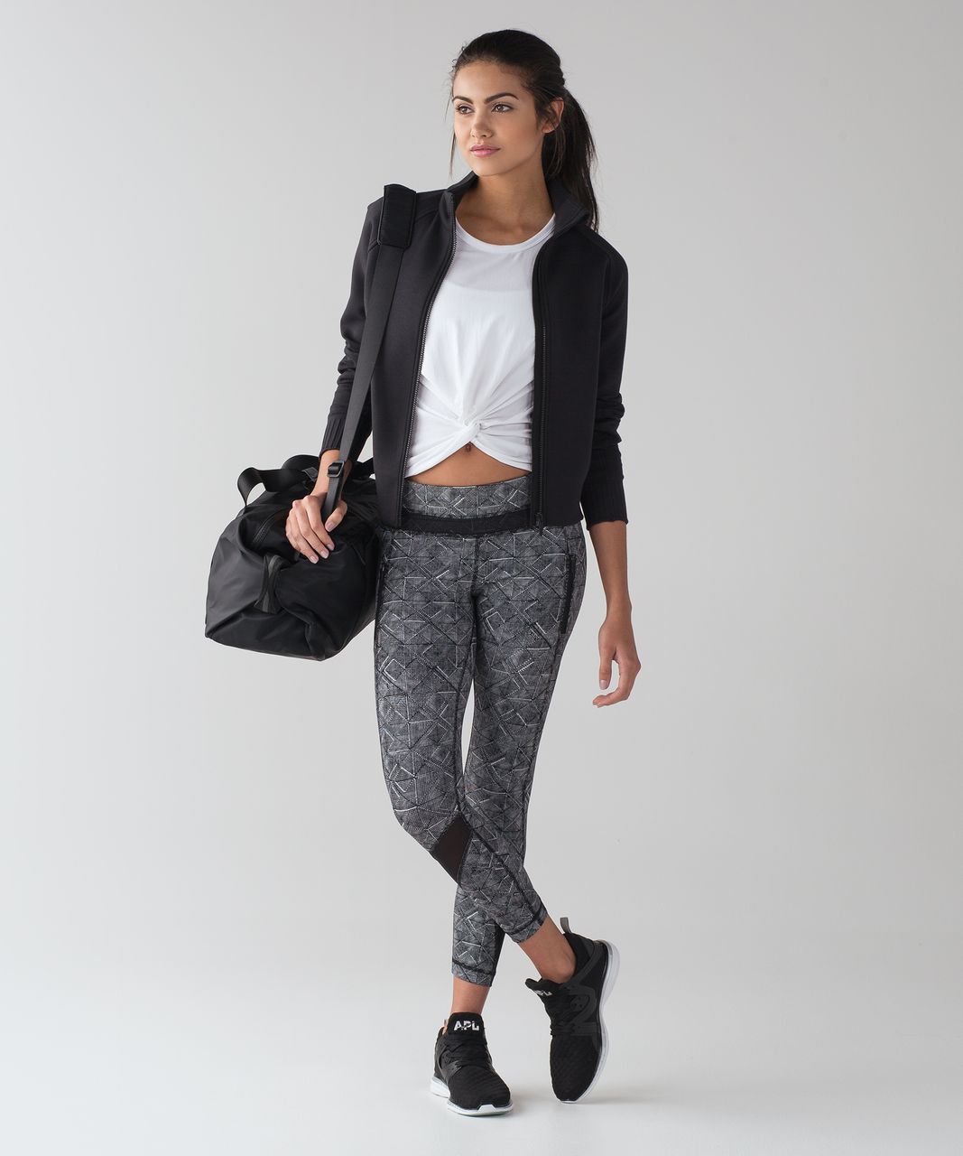 Lululemon Inspire Tight II - Power Luxtreme Hazy Days Black Deep Rouge /  Black - lulu fanatics