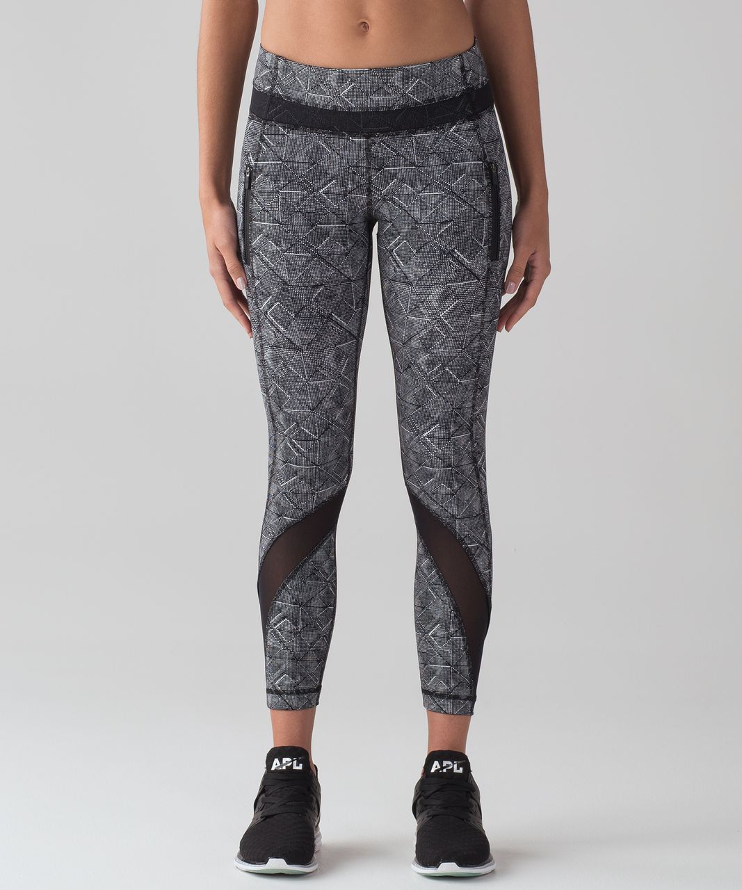 Lululemon Inspire Tight II (25") - Formation Alpine White Black / Black