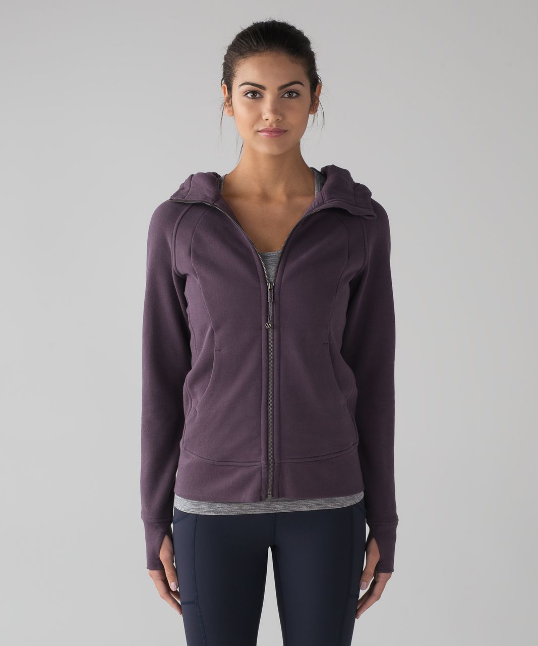 Lululemon Scuba Hoodie - Black / Power Purple - lulu fanatics