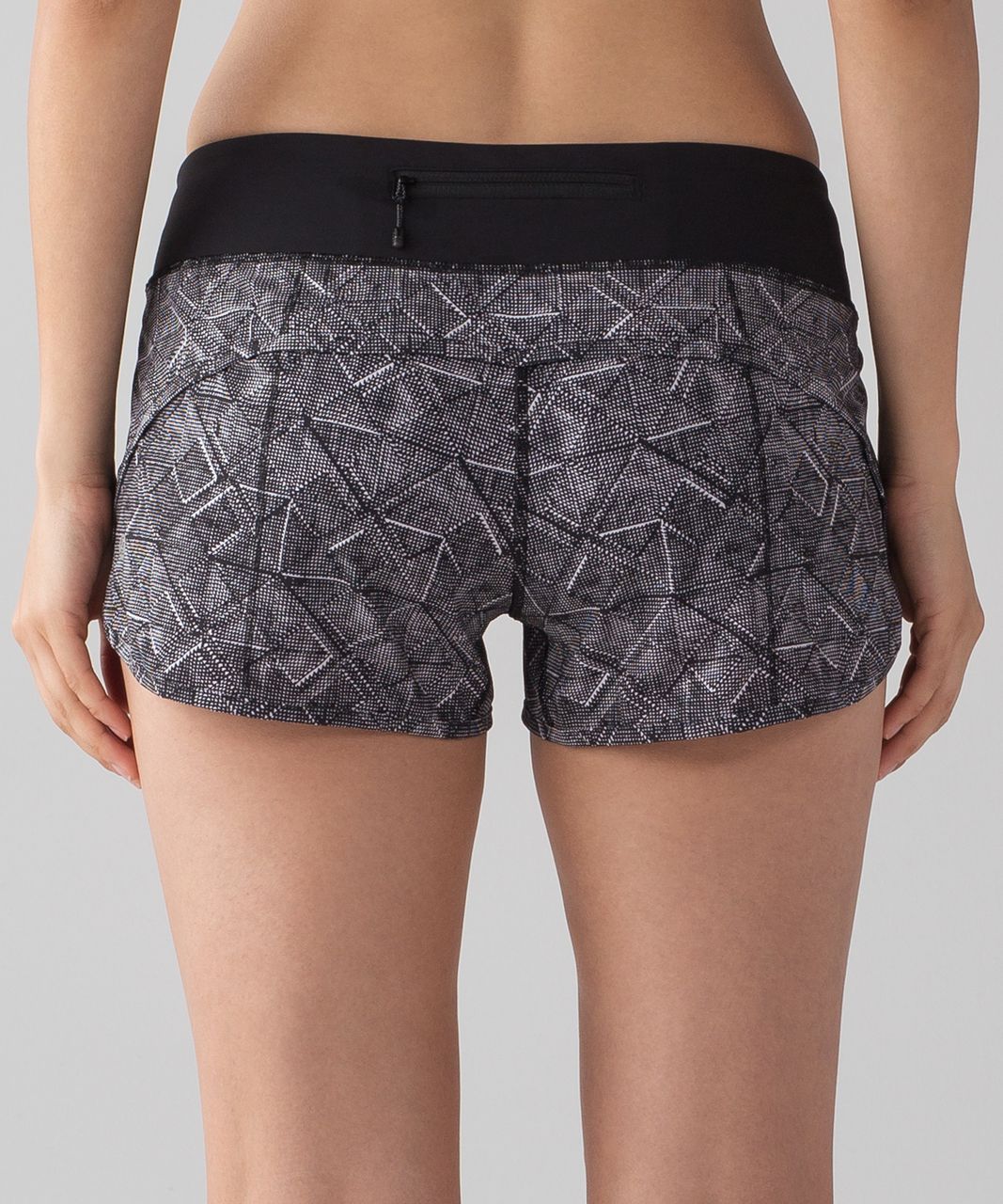 Lululemon Women's Speed Short Dottie Tribe White Black / Black Size 4  Stretch