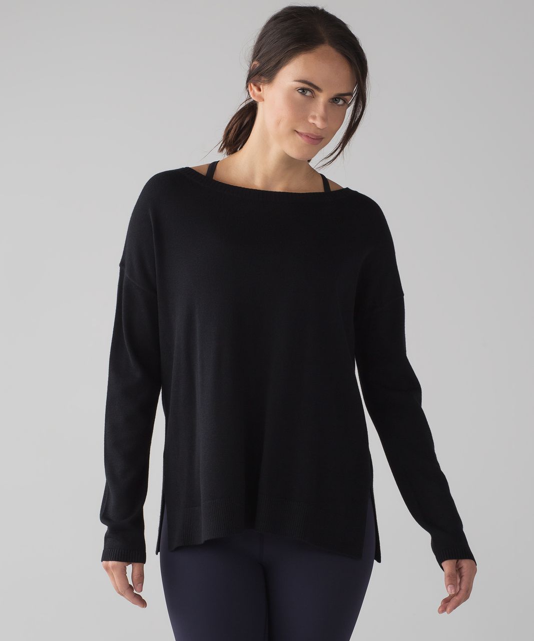 Lululemon Well Being Sweater - Black - lulu fanatics