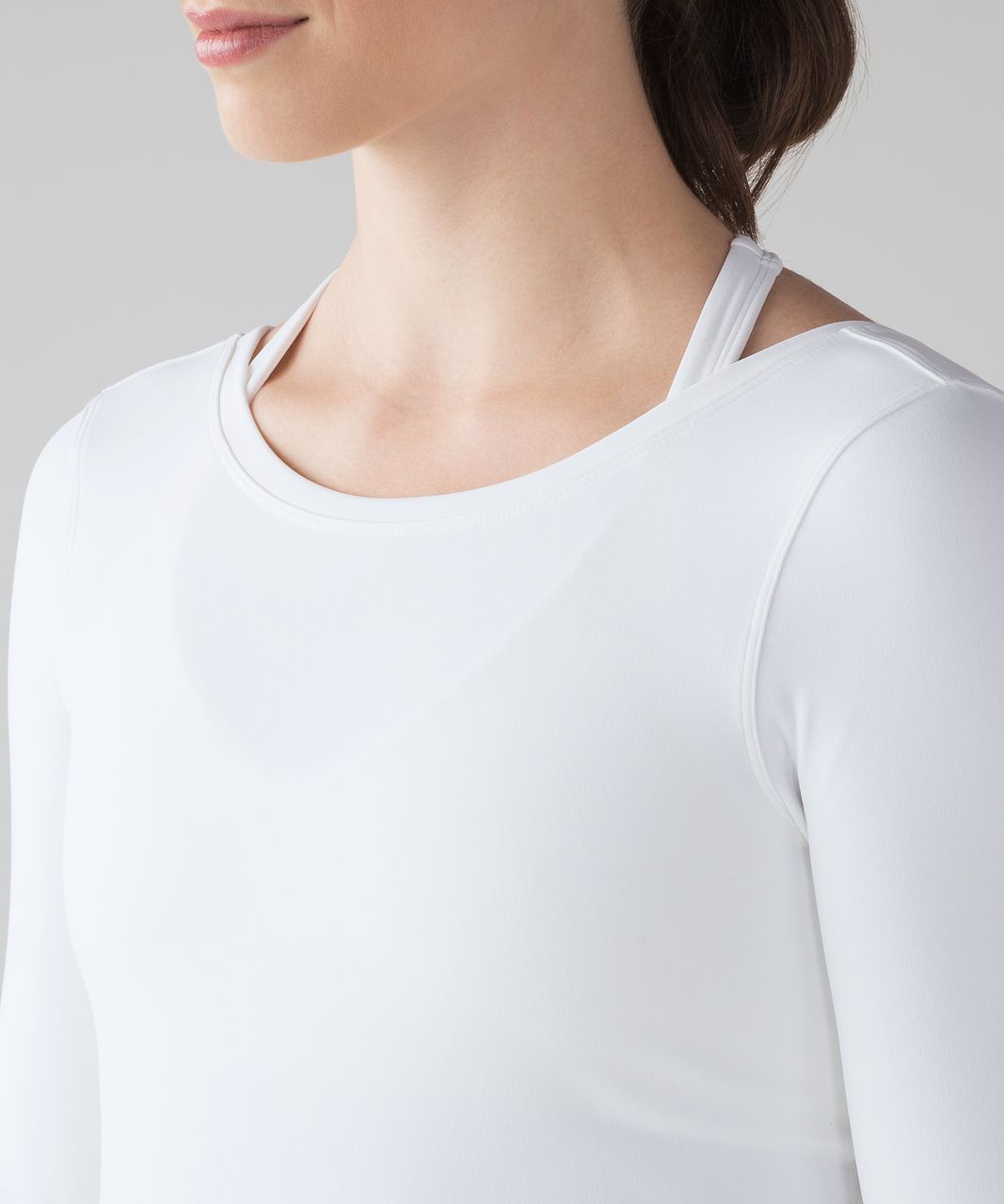 Lululemon Arise Cropped Long Sleeve - White - lulu fanatics