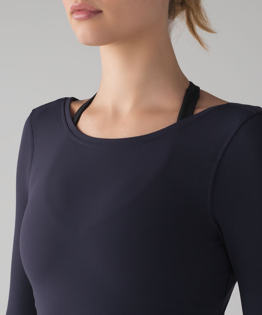 Lululemon Arise Cropped Long Sleeve - Midnight Navy