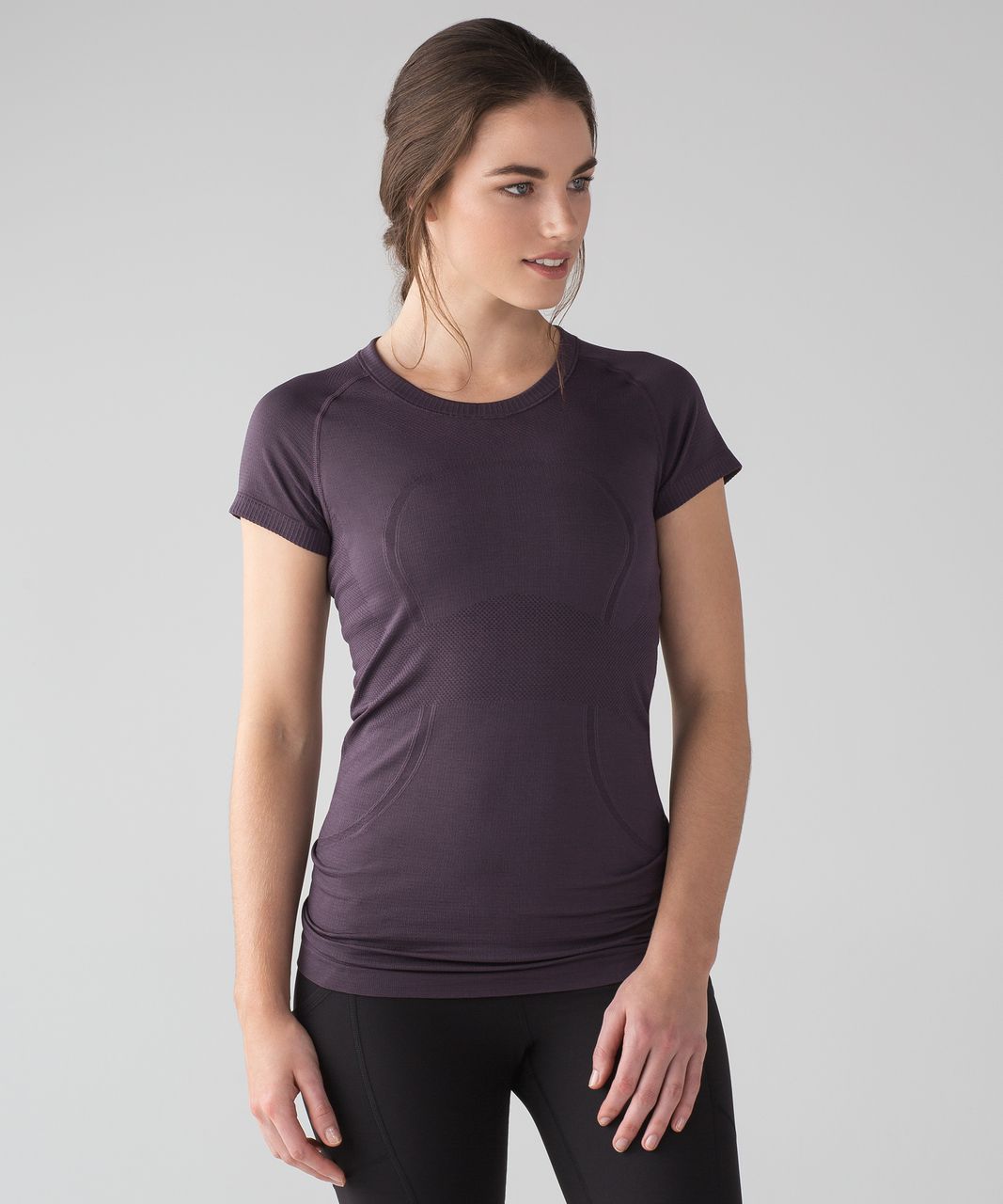 Lululemon Swiftly Tech Short Sleeve Crew - Black Currant / Black Currant