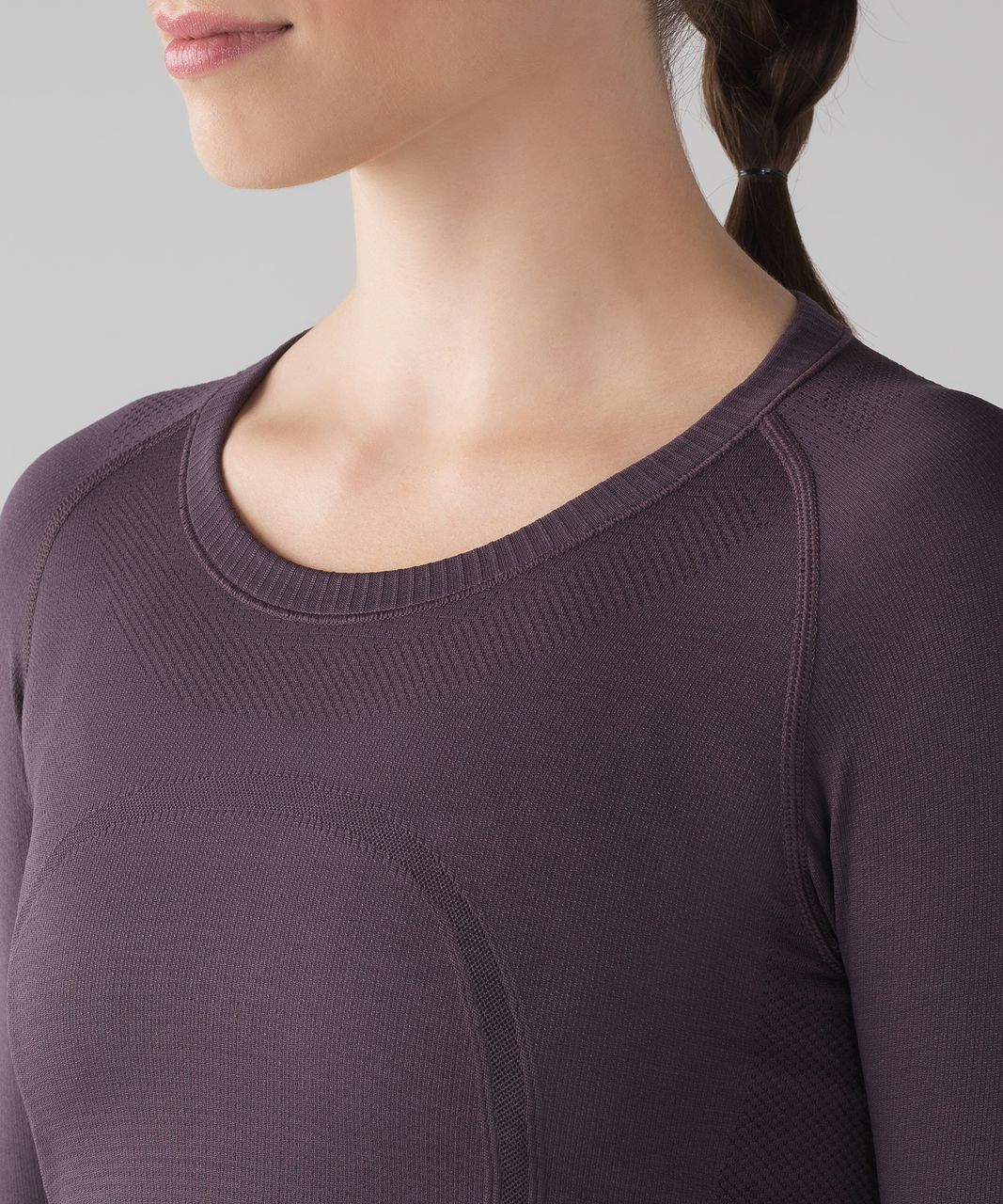 Lululemon Swiftly Tech Long Sleeve Crew - Black Currant / Black Currant