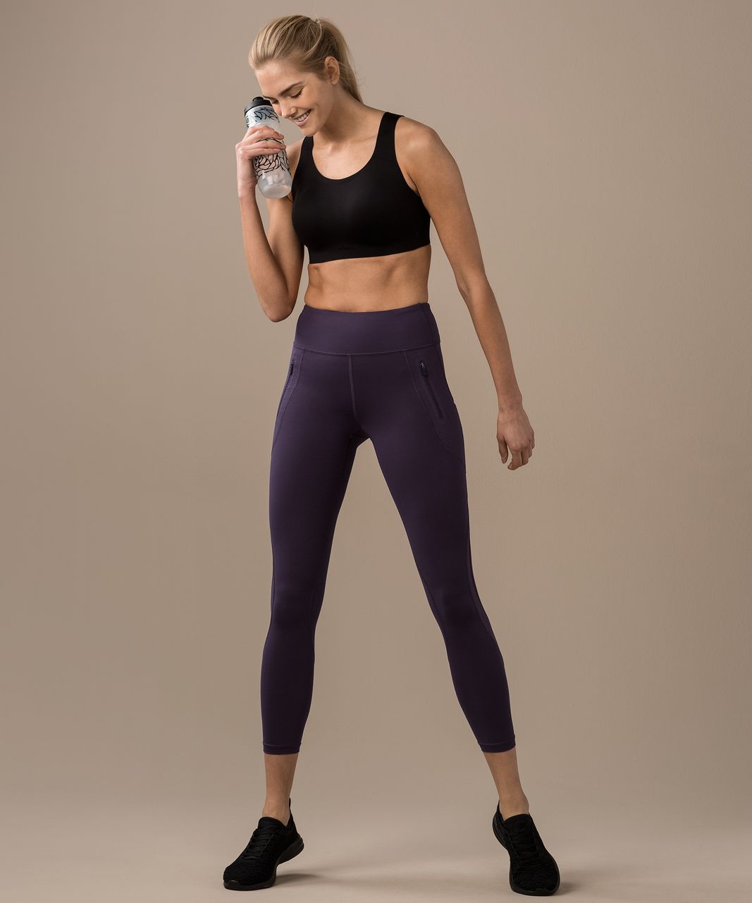 NWT Lululemon Invigorate High-Rise Tight 25 Heathered Black Currant Purple