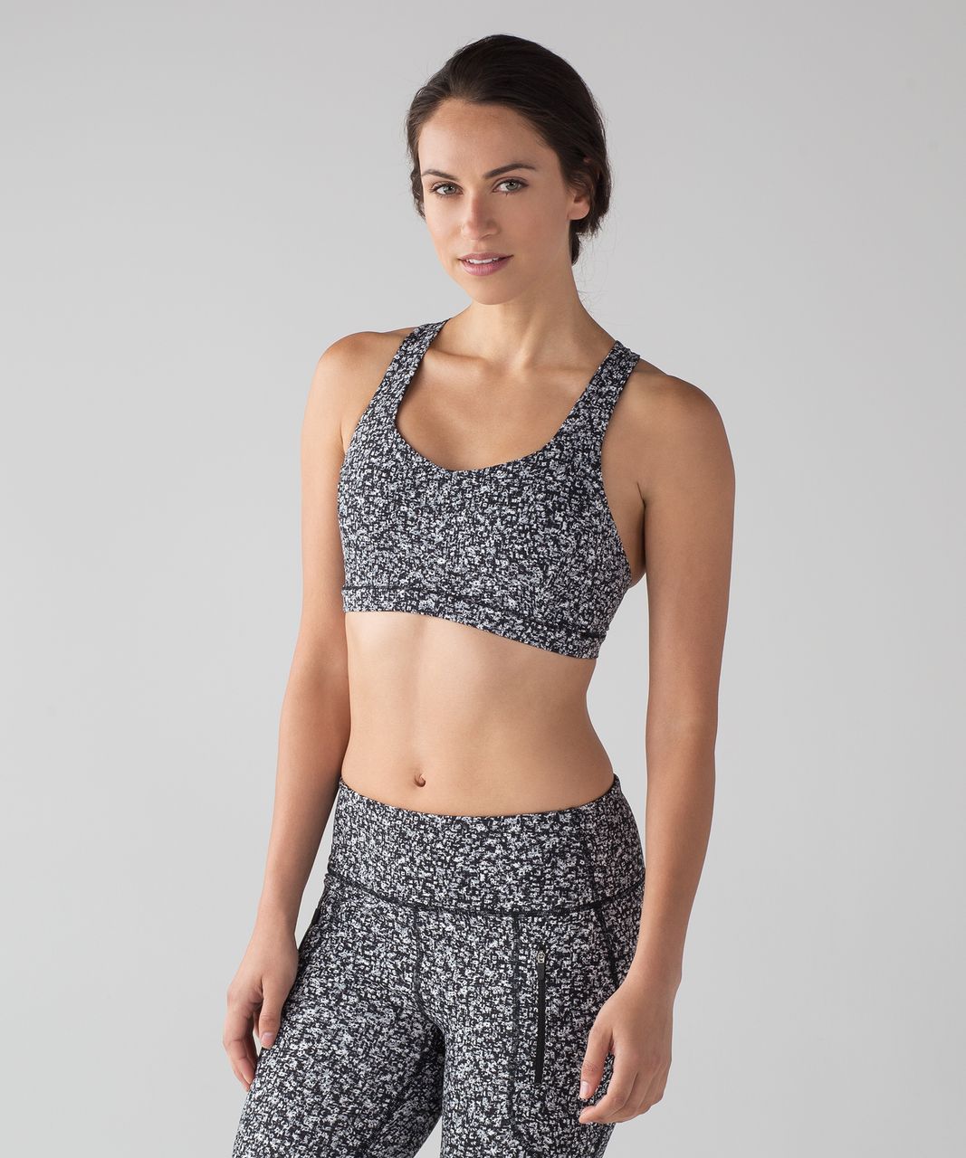 Lululemon Free To Be Serene Bra - Daisy Dust Alpine White Black