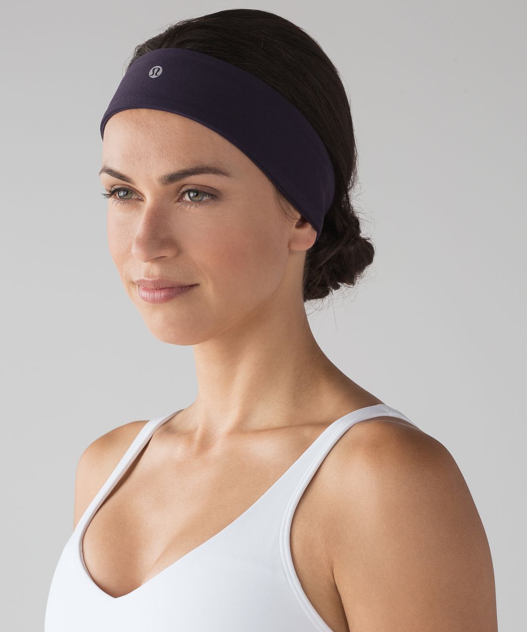 Lululemon Fly Away Tamer Headband II - Black Grape