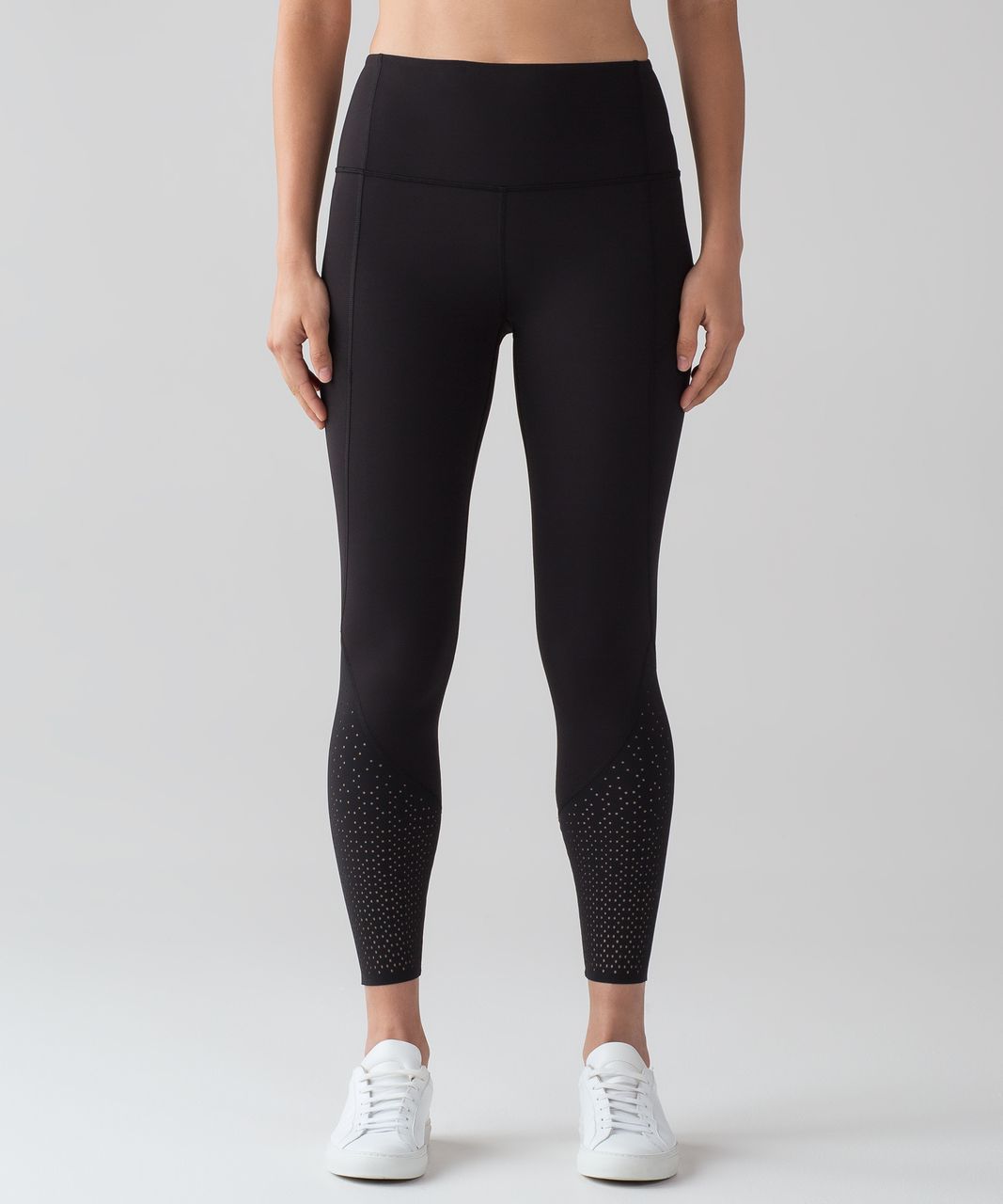 Lululemon Black Seamless Laser Cut Athletic Athleisure Ankle