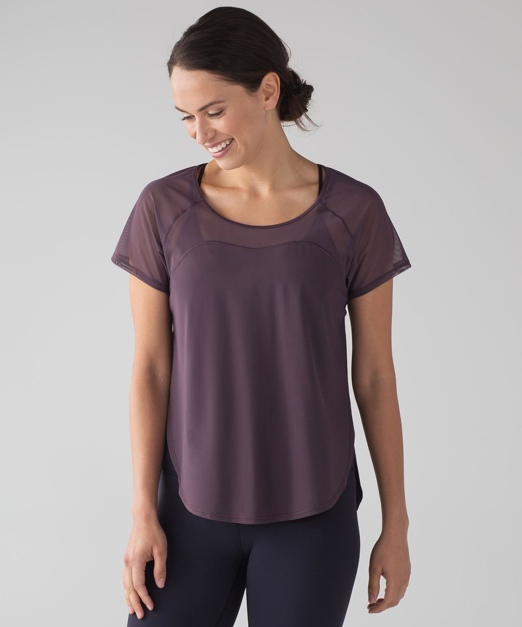 Lululemon Anew Short Sleeve Tee - Black Currant