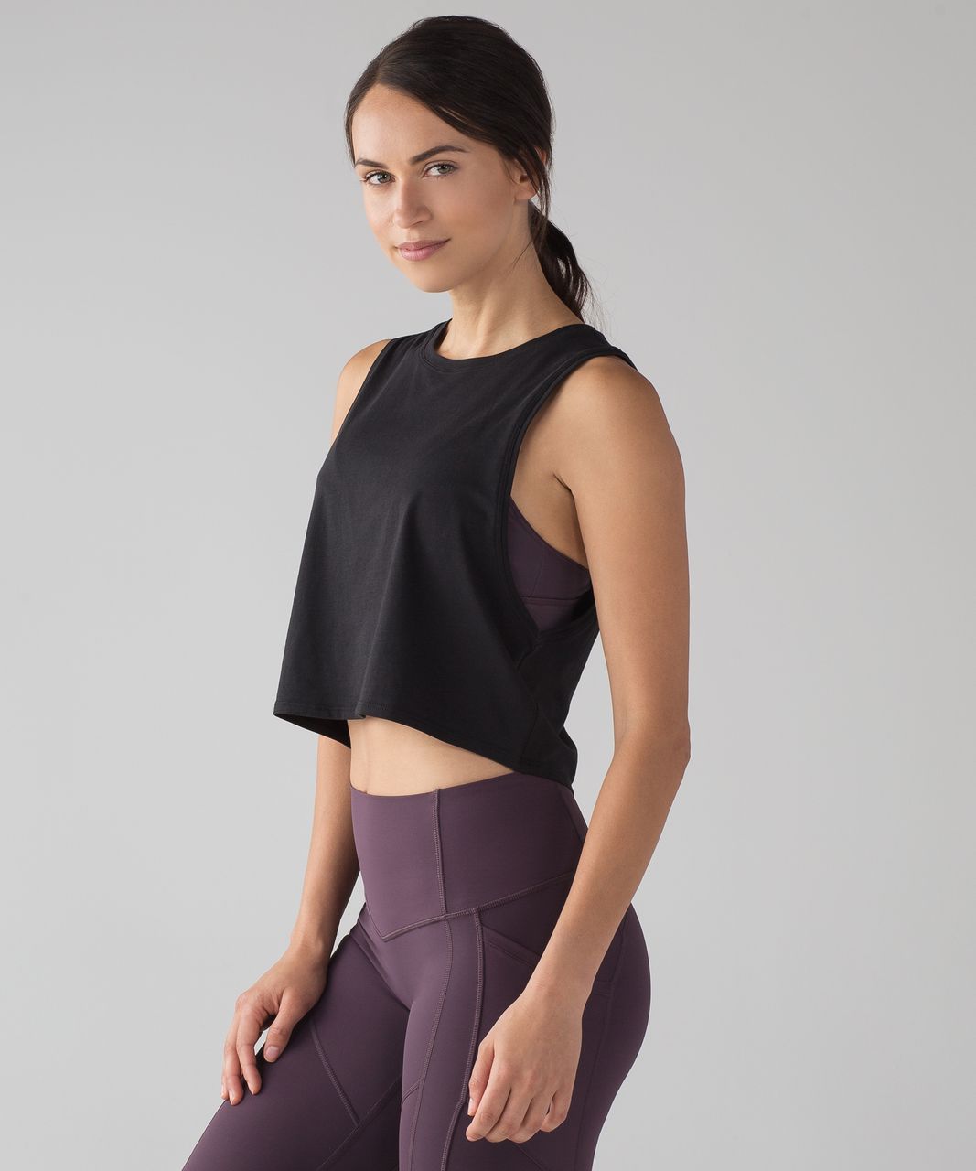 Lululemon Muscle Love Crop Tank - Black (First Release) - lulu