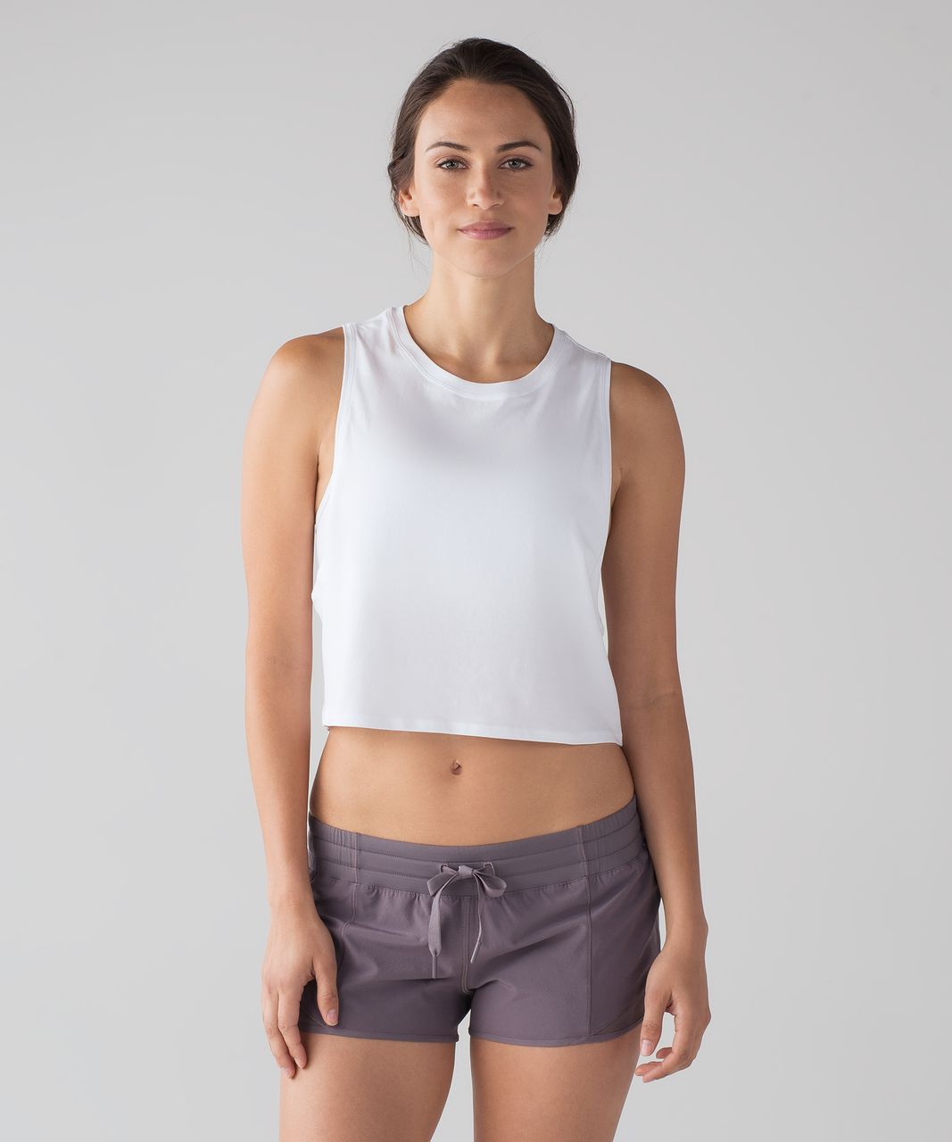 Lululemon Cut Back Crop Tank - White (First Release) - lulu fanatics