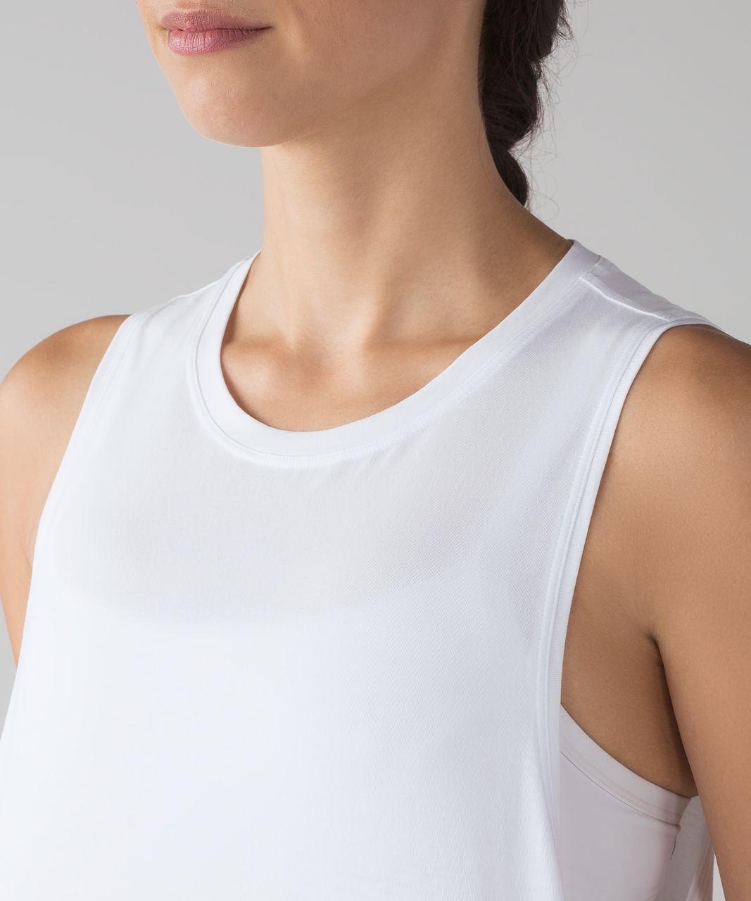 Lululemon Cut Back Crop Tank - White (First Release)