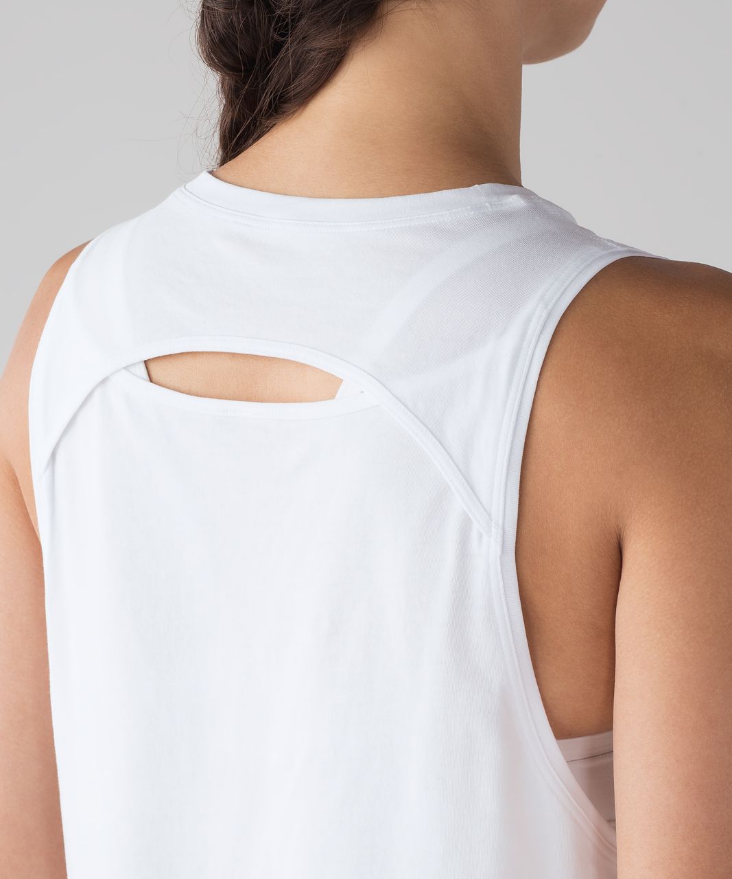 Lululemon Cut Back Crop Tank - White (First Release)