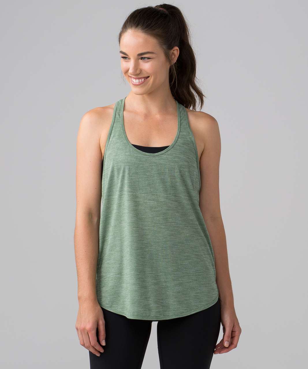 Lululemon 105 Singlet - Heathered Desert Olive