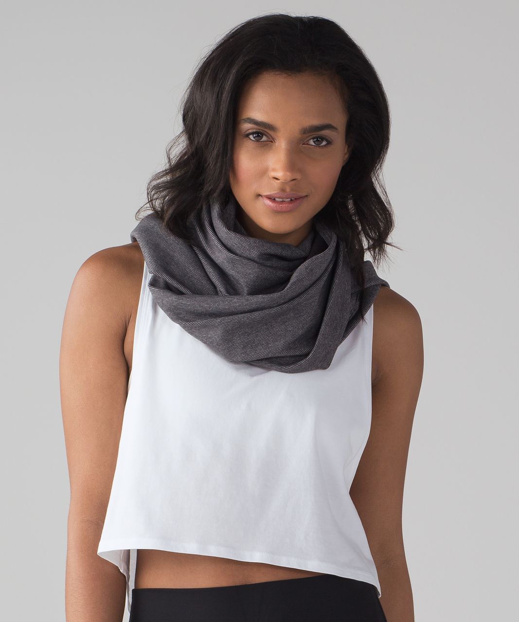 Lululemon Vinyasa Scarf *Rulu - Wee Stripe Black Heathered Slate / Black