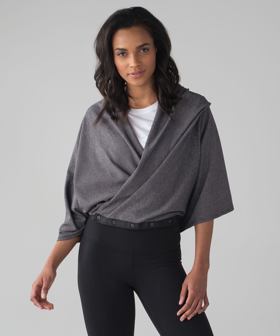 Lululemon heathered black herringbone vinyasa scarf 2015 - Agent