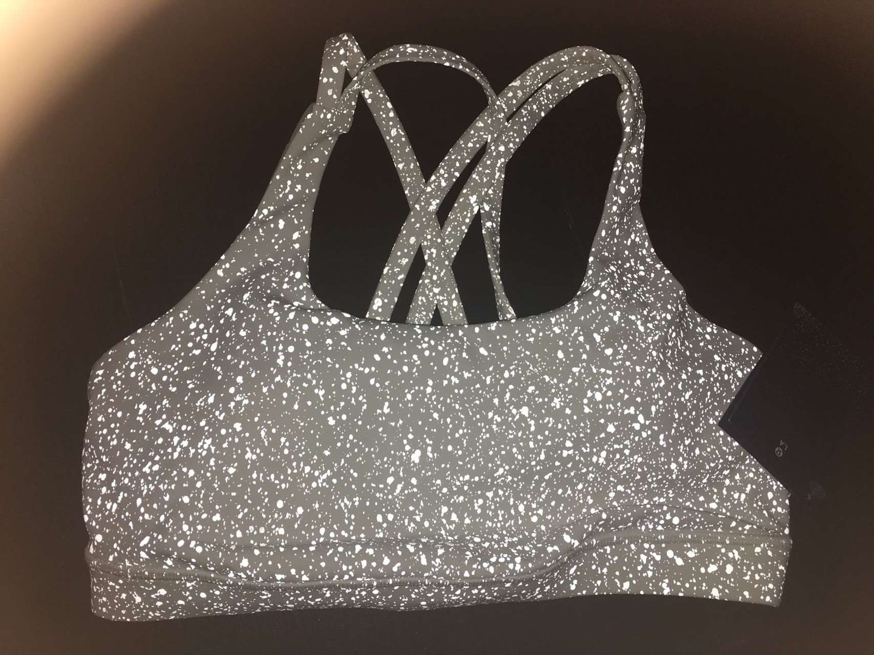 Silver Glitter Sports Bra