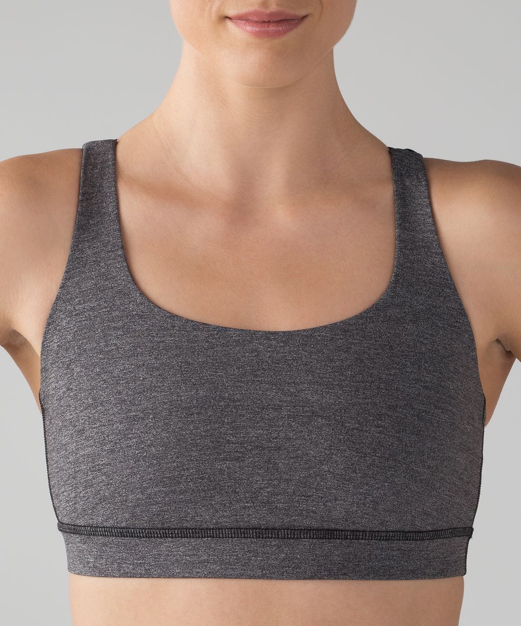 Lululemon Heathered Gray And Black Sports Bra Size 2 - $31 (35