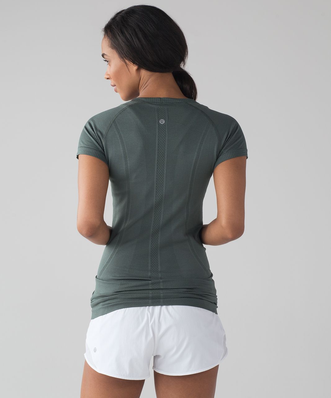 Lululemon Mesh Mixed Long-Sleeve Shirt - Dark Forest - lulu fanatics