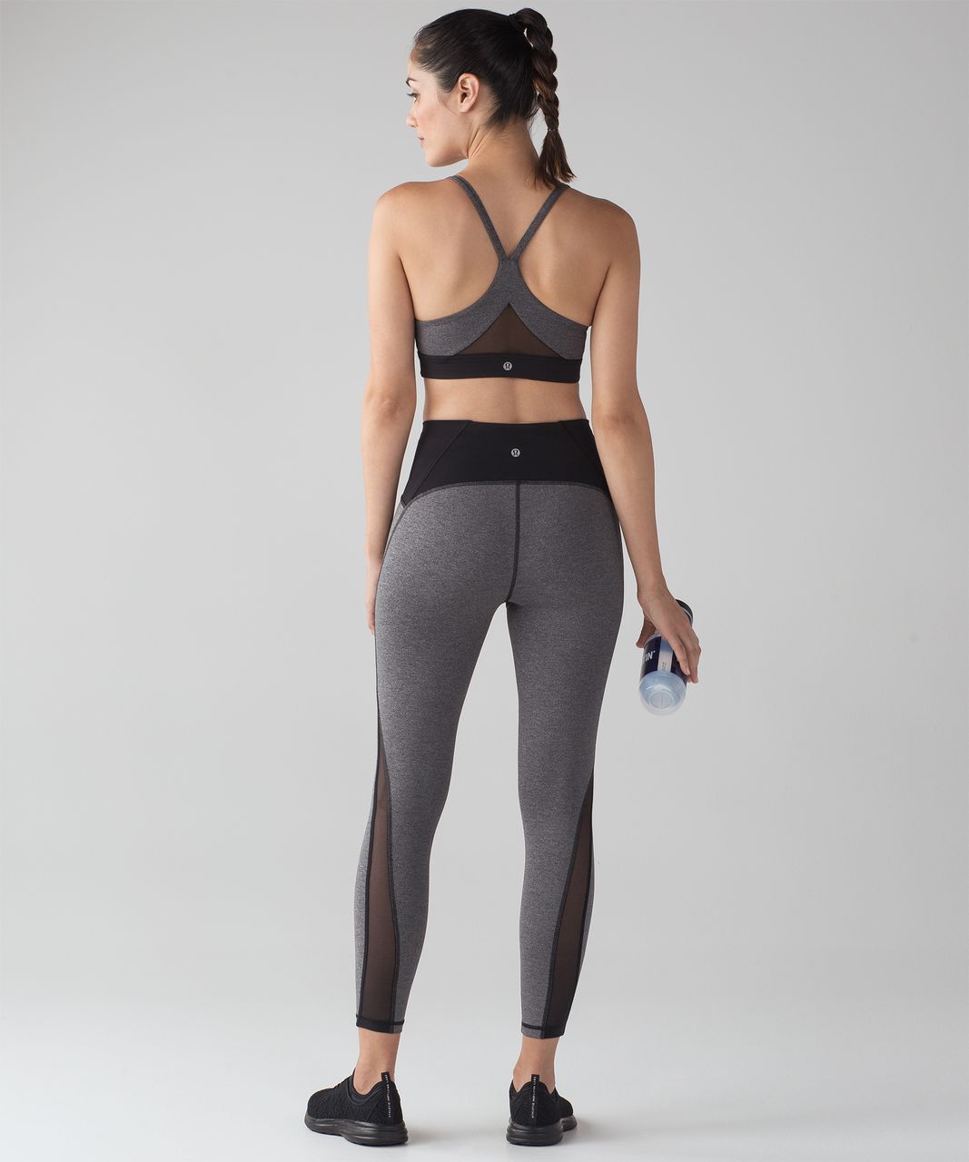 Lululemon Train Times 7/8 Pant *25" - Heathered Black / Black