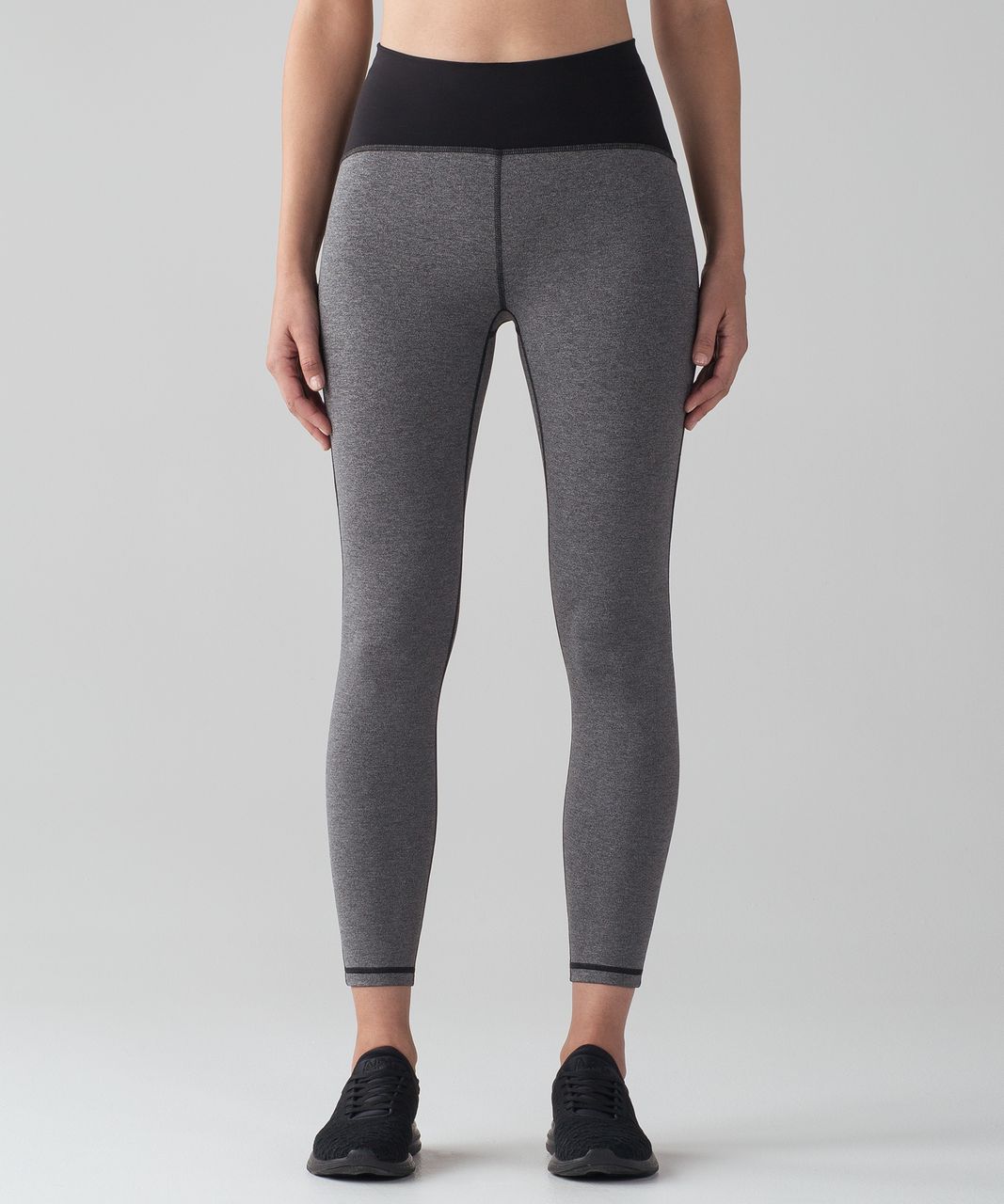 Lululemon Train Times 7/8 Pant *25" - Heathered Black / Black