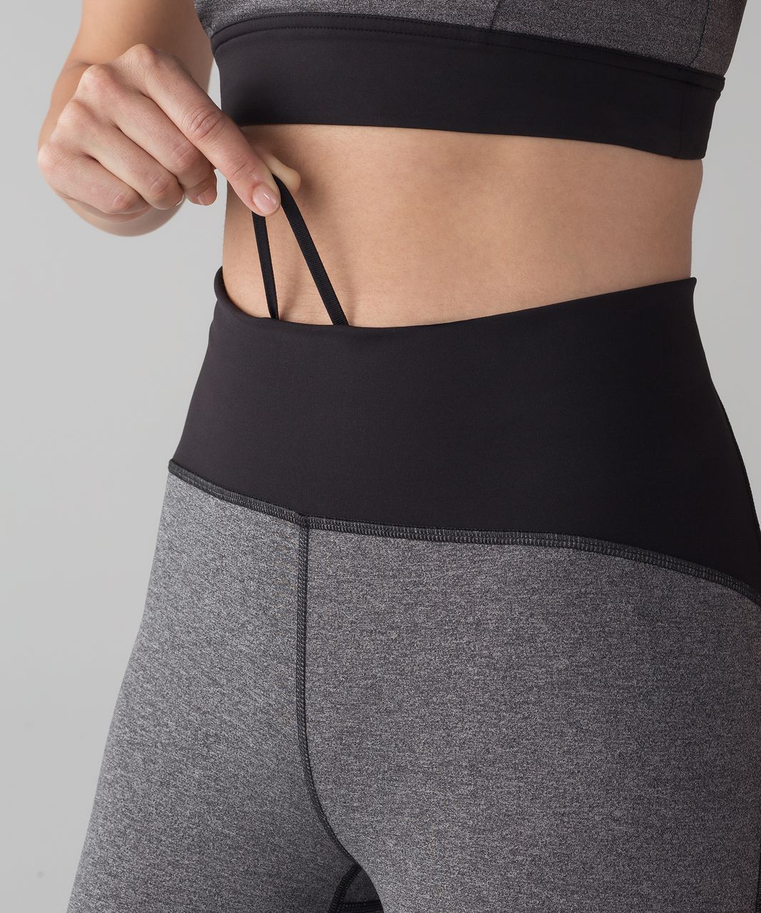 Lululemon Train Times 7/8 Pant *25" - Heathered Black / Black